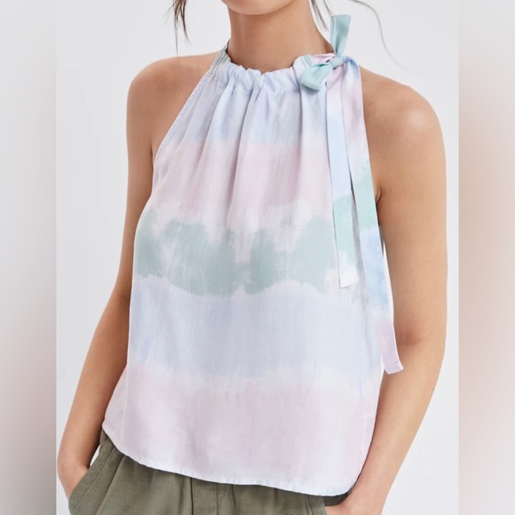 cloth & stone Tops - NWOT, Anthropologie Cloth & Stone, Tie Dye, Halter Top w/ Tie Neck, Size Medium